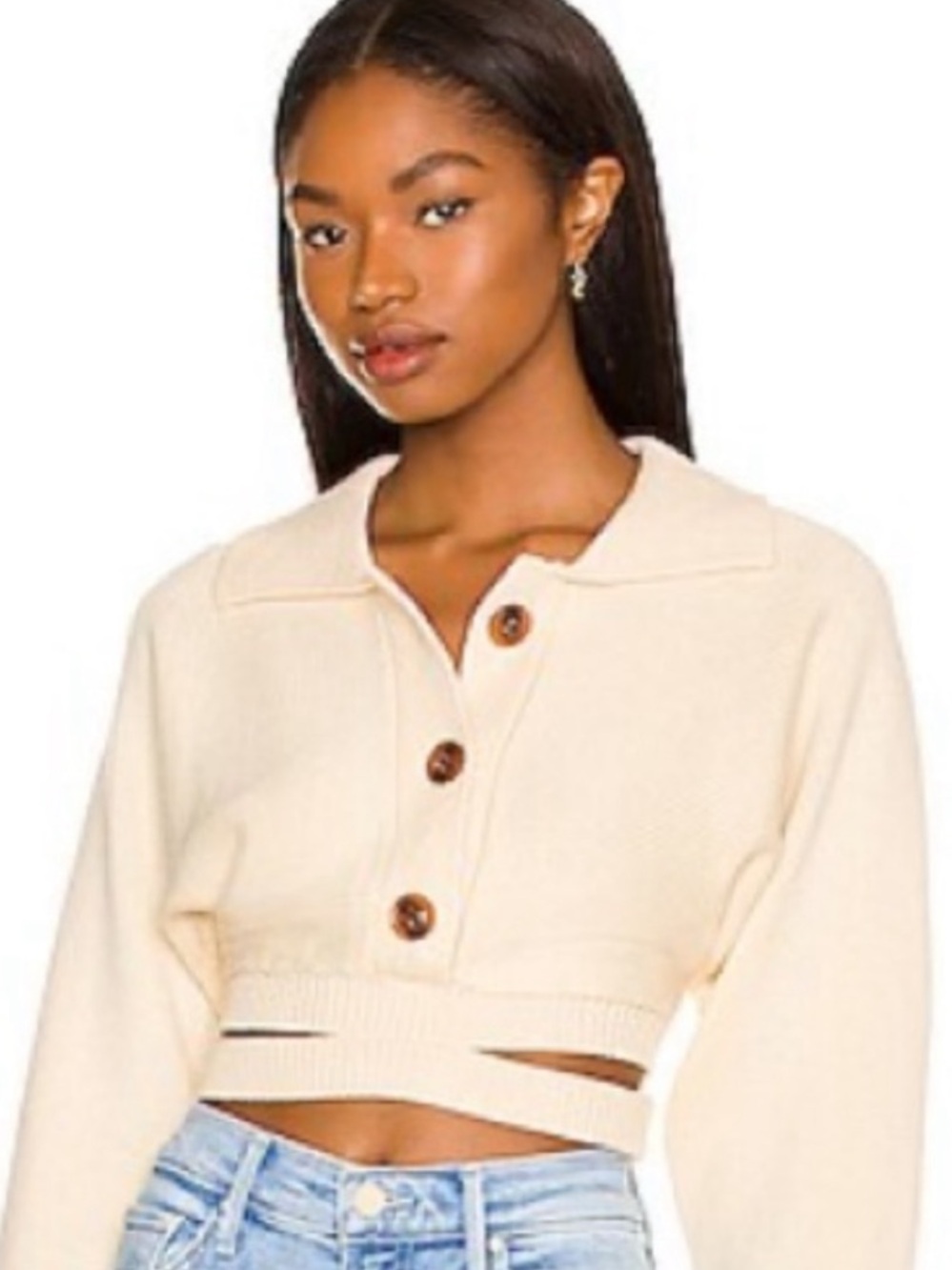 Bubish Revolve Designer Sofia Knit Sweater in Cashew Size M